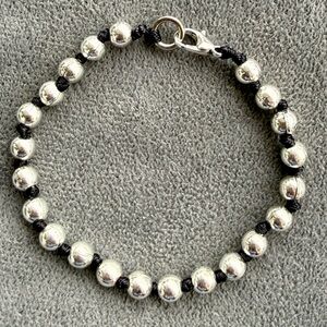 Classic Silver Beaded Bracelet